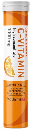 -localization-error-products-images-main-thumbnail- BioSalma C-vitamin 1000 mg, Appelsin, 20 brusetabletter