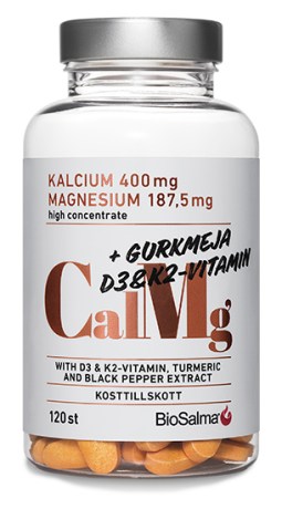 -localization-error-products-images-main-thumbnail- BioSalma Calcium & Magnesium med D3, K2 & Gurkemeje, 120 tabletter