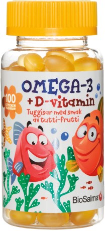 -localization-error-products-images-main-thumbnail- BioSalma Omega-3 + D-vitamin, Tutti frutti, 100 tyggetabletter