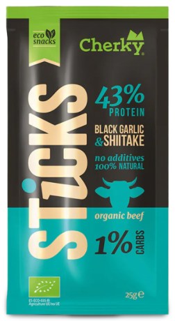 -localization-error-products-images-main-thumbnail- Cherky Foods Sticks Eco, Black Garlic & Shiitake, 25 g