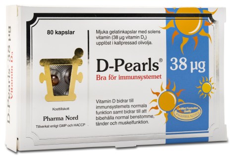 Pharma Nord D-Pearls Vitamin D3 38 mcg,  - Pharma Nord