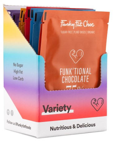 Funky Fat Foods Choklade Mix Pack 10 pak,  - Funky Fat Foods