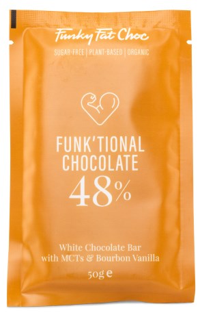 Funky Fat Foods Hvid Chokolade,  - Funky Fat Foods