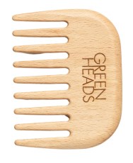 Green Heads Wide Wooden Comb