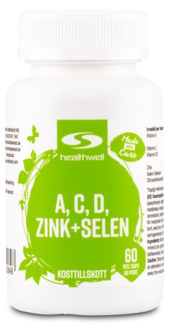 Healthwell A, C, D, Zink+Selen,  - Healthwell