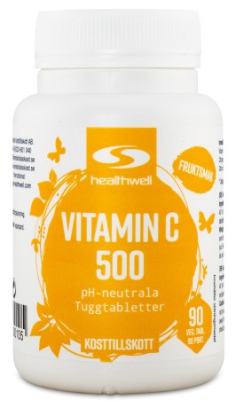 Vitamin C 500 Tyggetabletter,  - Healthwell