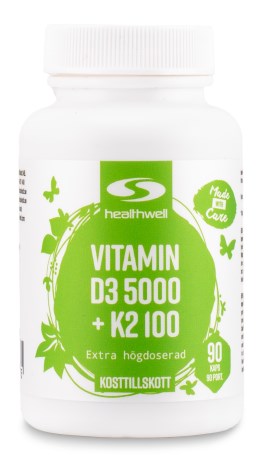 Healthwell Vitamin D3 5000 + K2 100,  - Healthwell