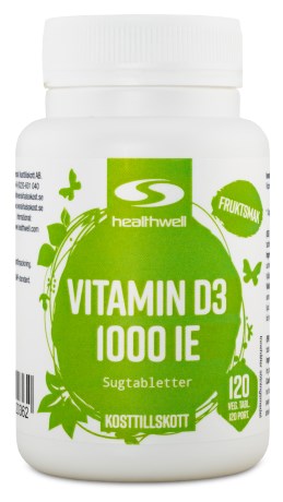 Vitamin D3 1000 IE Sugetabletter,  - Healthwell