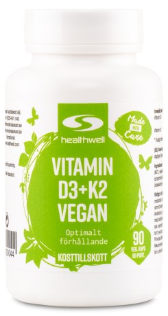 Healthwell Vitamin D3+K2 Vegan,  - Healthwell