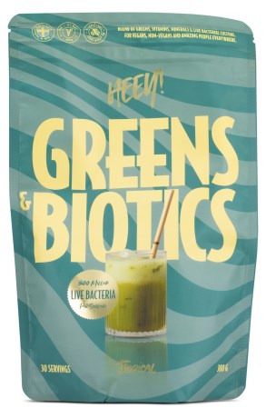 HEEY Greens & Biotics, Superfood + Probiotics,  - HEEY