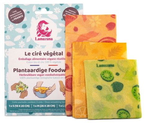 Lamazuna Very Vegan Wrap Reusable Plant-based Food Wrap,  - Lamazuna