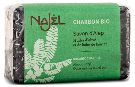 Najel Aleppo Soap w Organic Plant Charcoal,  - Najel