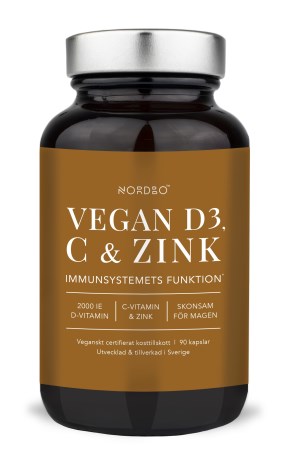 Nordbo Vegan D3, C-vitamin & Zink,  - Nordbo