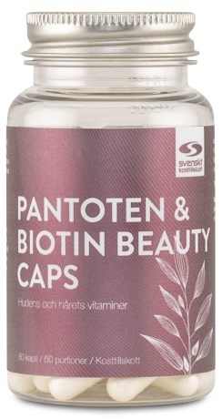 Pantoten & Biotin Beauty Caps,  - Svenskt Kosttillskott