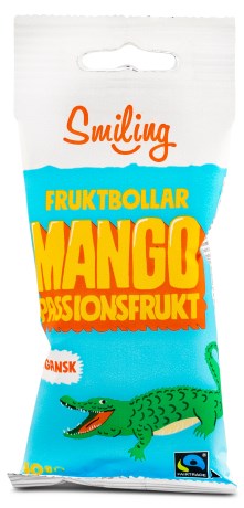 Smiling Frugtkugler Mango/Passion Fairtrade,  - Smiling