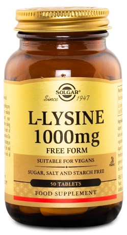 Solgar L-Lysine 1000 mg,  - Solgar