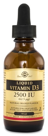 Solgar Vitamin D3 Liquid 2500 IE,  - Solgar