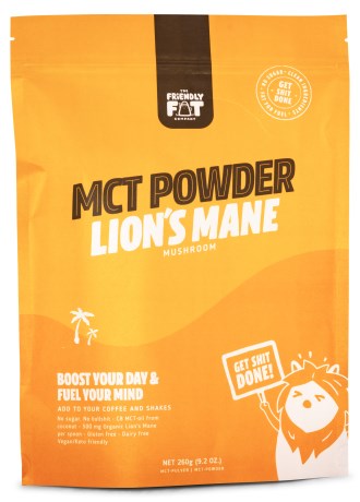 The Friendly Fat Company C8 MCT-Pulver m Lions Mane Mushroom,  - The Friendly Fat Company