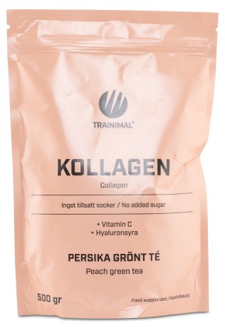 -localization-error-products-images-main-thumbnail- Trainimal Kollagen + Hyaluronsyre, Fersken/Grn te, 0,5 kg