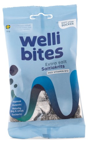 Wellibites Extra Salt Saltlakrids,  - Wellibites