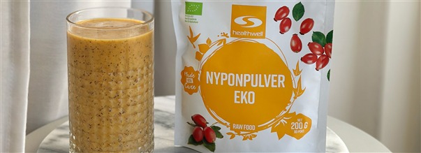 Hyben, mango & passionsfrugt smoothie