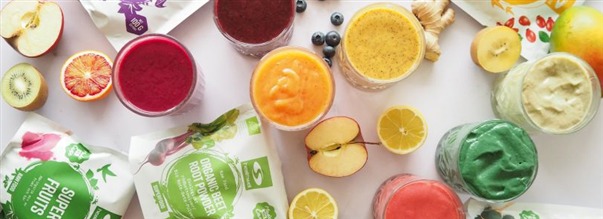 Smoothies i regnbuens farver