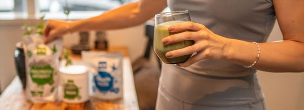 Grn Power Smoothie med kollagen & protein