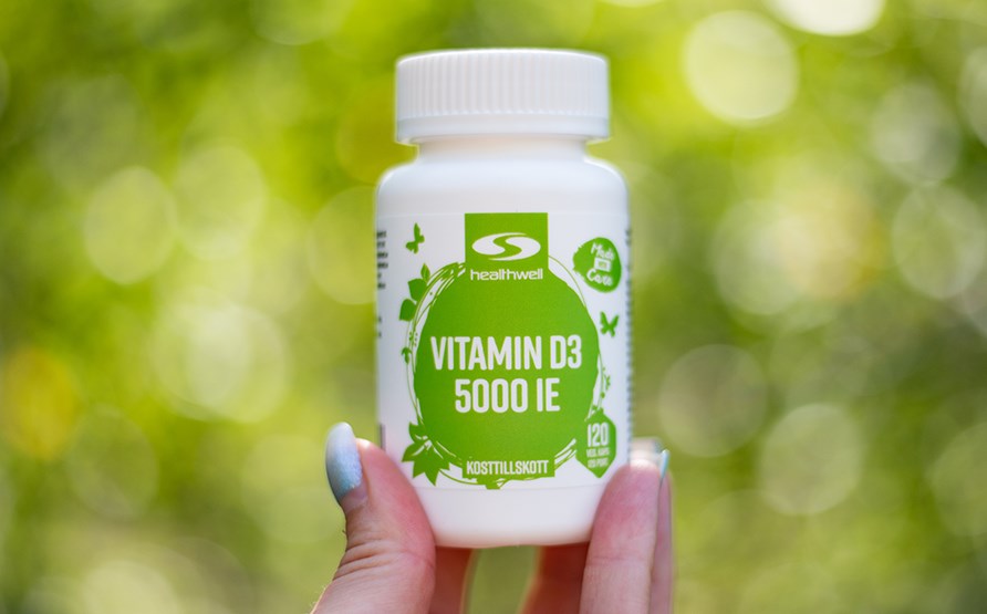 En b�tte Healthwell Vitamin D3 5000 IE.