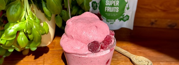 Hindbærfluff med Super Fruits