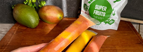 Sorbetis med mango og Super Fruits