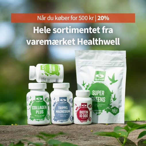 Kb for 500 kr, f 20 % p varemrket Healthwell