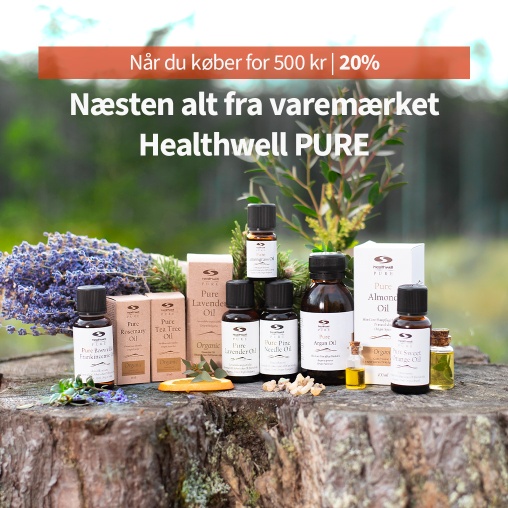 Kb for 500 kr, f 20 % p varemrket Healthwell PURE