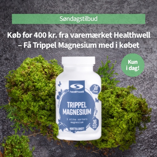 Sndag: Kb for 400 kr. fra Healthwell-mrket, f gave