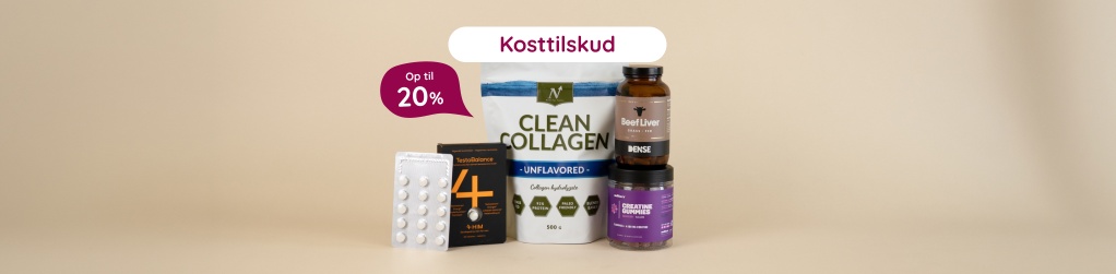 Kosttilskud - Op til 20%