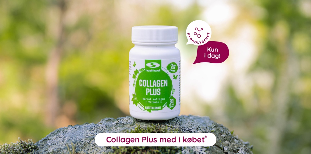 Kun i dag! K�b for 500 kr. fra varem�rket Healthwell, f� Healthwell Collagen Plus, 30 kapsler med i k�bet