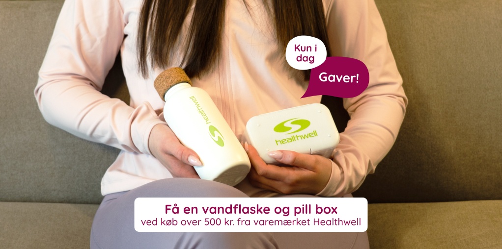 Kun i dag! K�b for mindst 500 kr. fra varem�rket Healthwell, f� Healthwell Pill Box samt Smartshake Ecobottle Healthwell med i k�bet