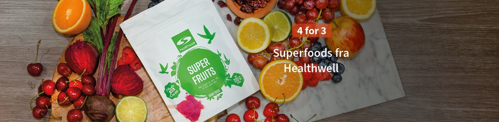 Greens og superpulver fra Healthwell - 4 for 3