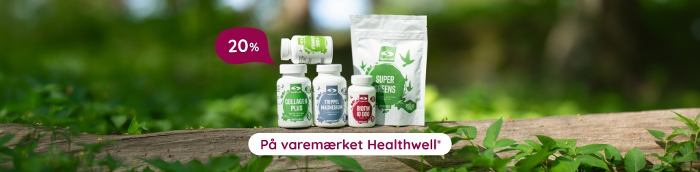 20% p� varem�rket Healthwell!