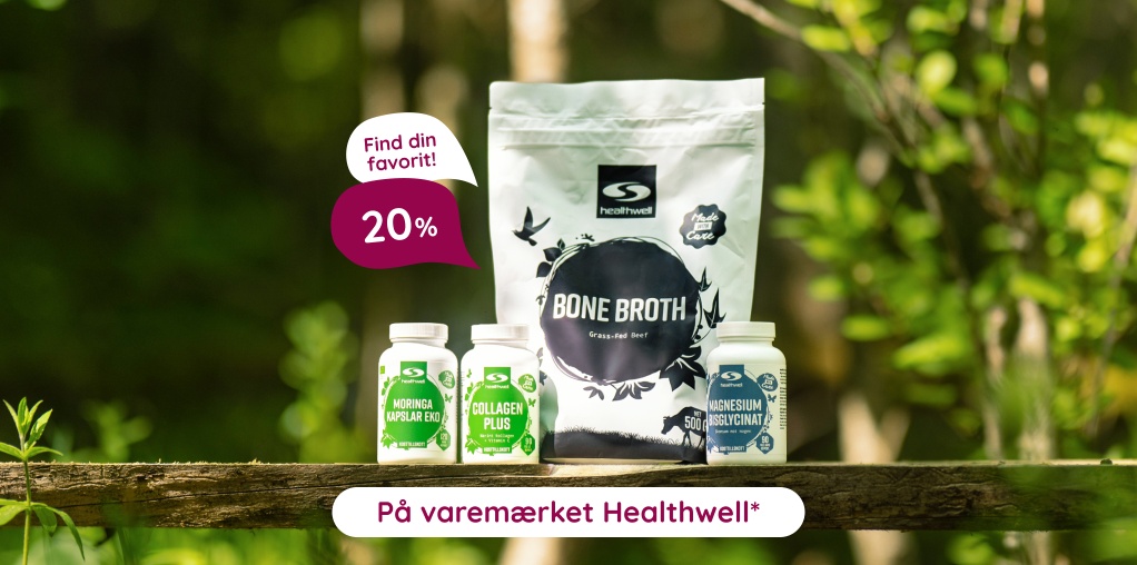 K�b for 500 kr. i hele butikken, f� 20% p� varem�rket Healthwell