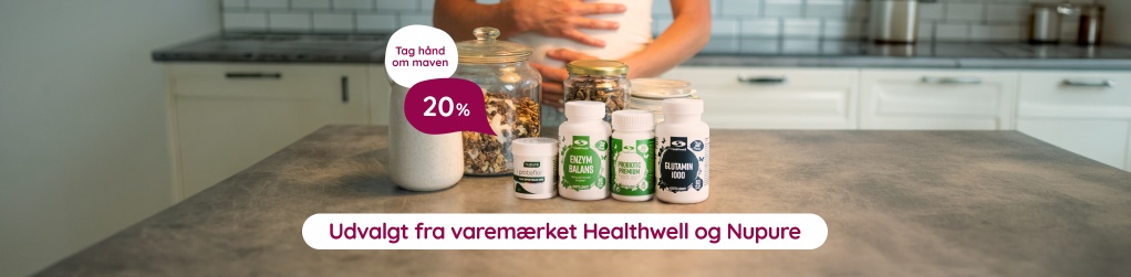 Tag h�nd om maven - Udvalgt fra varem�rket Healthwell og Nupure - 20%