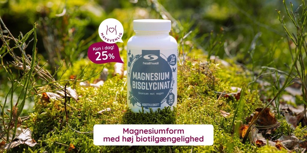 Kun i dag! F� 25% p� Healthwell Magnesium Bisglycinat