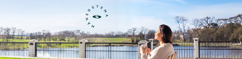 Klar til for�ret med maven i balance