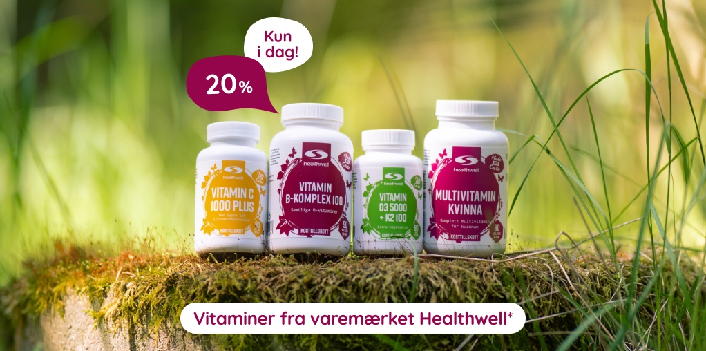 Kun i dag! Vitaminer fra varem�rket Healthwell - 20%