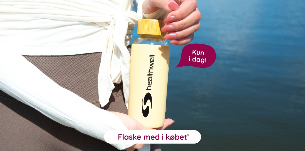 Kun i dag! K�b for 500 kr. fra varem�rket Healthwell, f� Healthwell Water Bottle med i k�bet